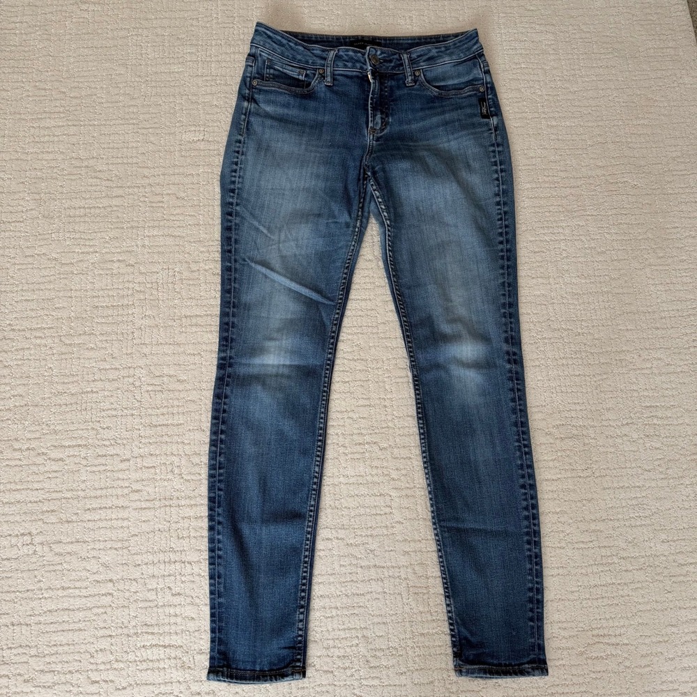 Silver Jeans Co Suki Skinny Jeans Women Blue Medium Wash W28 L31